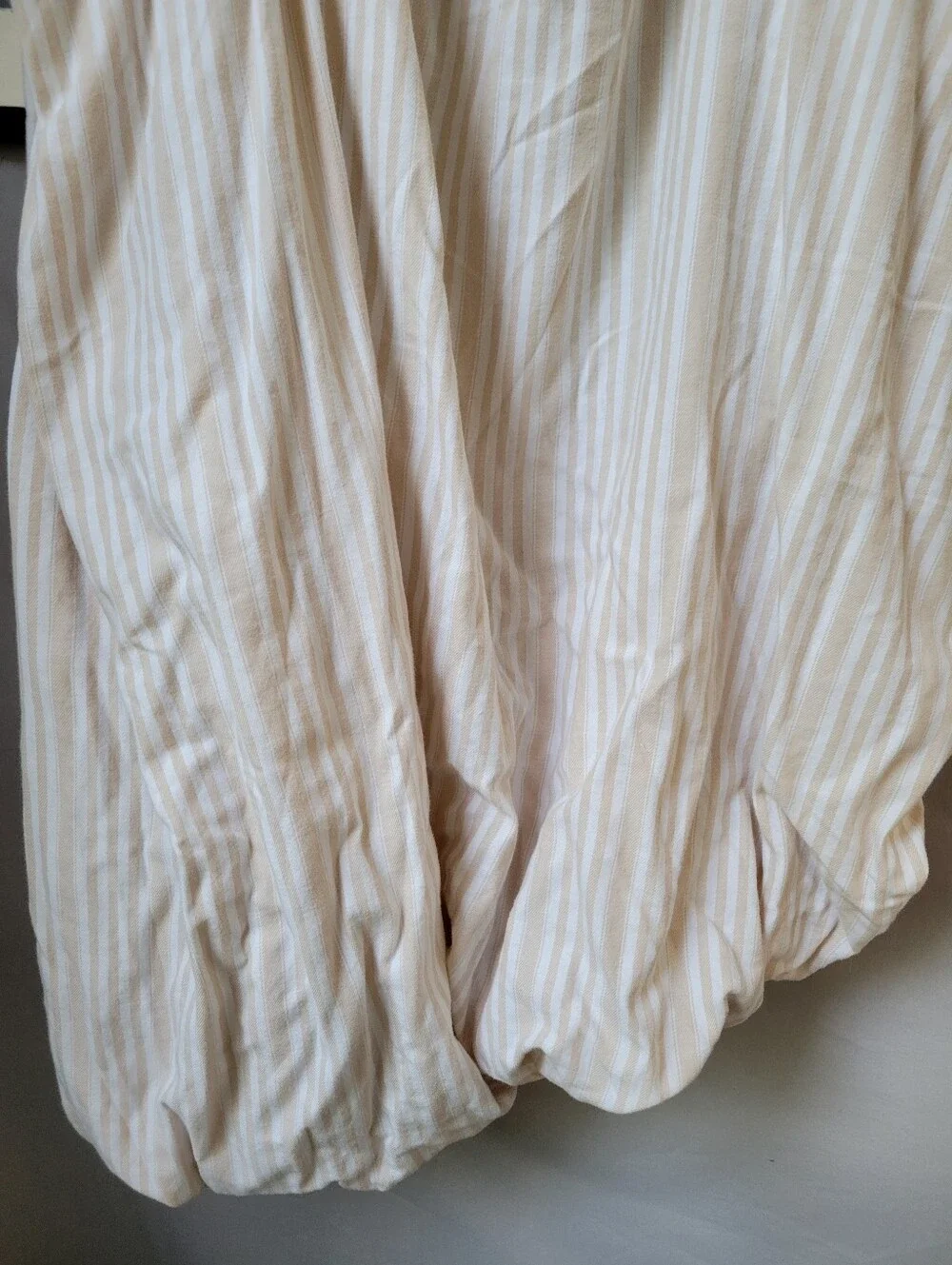 Lauren Ralph Lauren Queen Fitted Sheet Striped Tan White